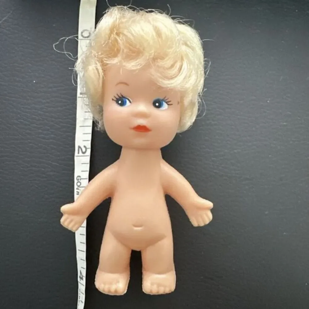 Vintage‎ Plastic Mini Baby Doll 4 inch 1960's doll